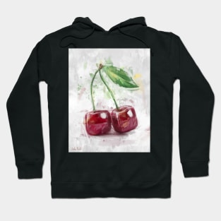 Cube Cherries Painted in a Contemporary Style Hoodie